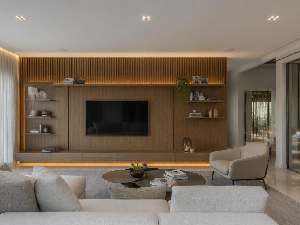 Salas e Home Theater planejada pela Kidar